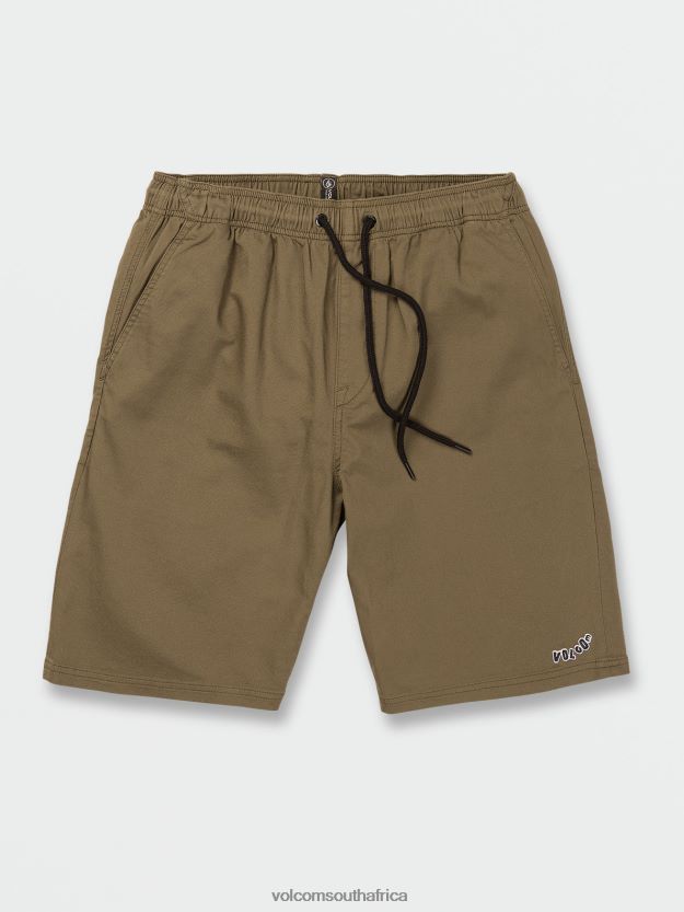 Z0ZR08744 Winter Moss Unisex Outer Spaced Elastic Waist Shorts Volcom Outdoor