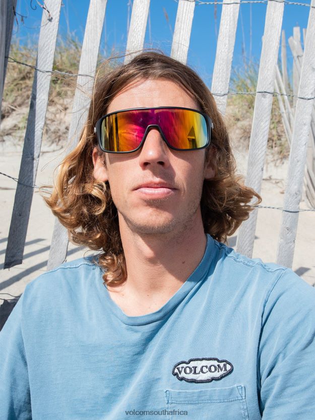 Z0ZR08447 Matte Black/Gray Red Chrome Unisex Macho Sunglasses Volcom Outdoor