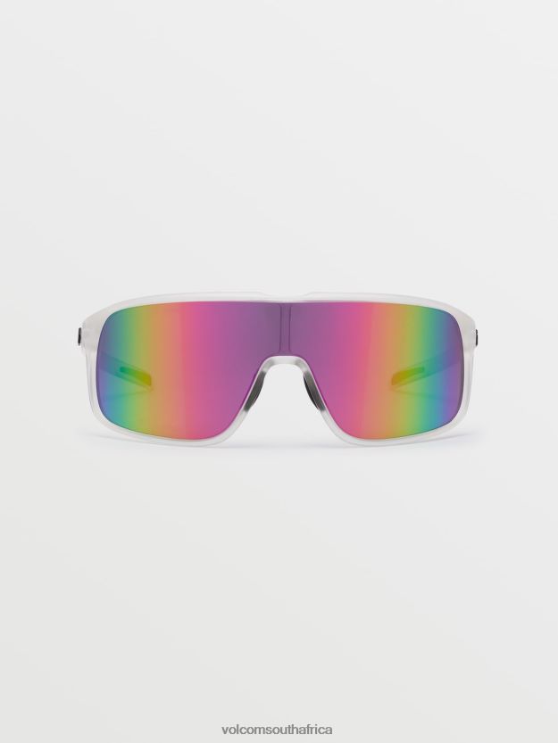 Z0ZR08458 Matte Trans Clear/Gray Pink Mirror Unisex Macho Sunglasses Volcom Outdoor