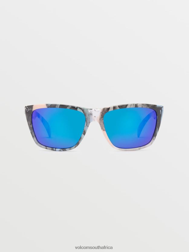 Z0ZR08537 Skulls/Blue Mirror Unisex Plasm Sunglasses Volcom Outdoor
