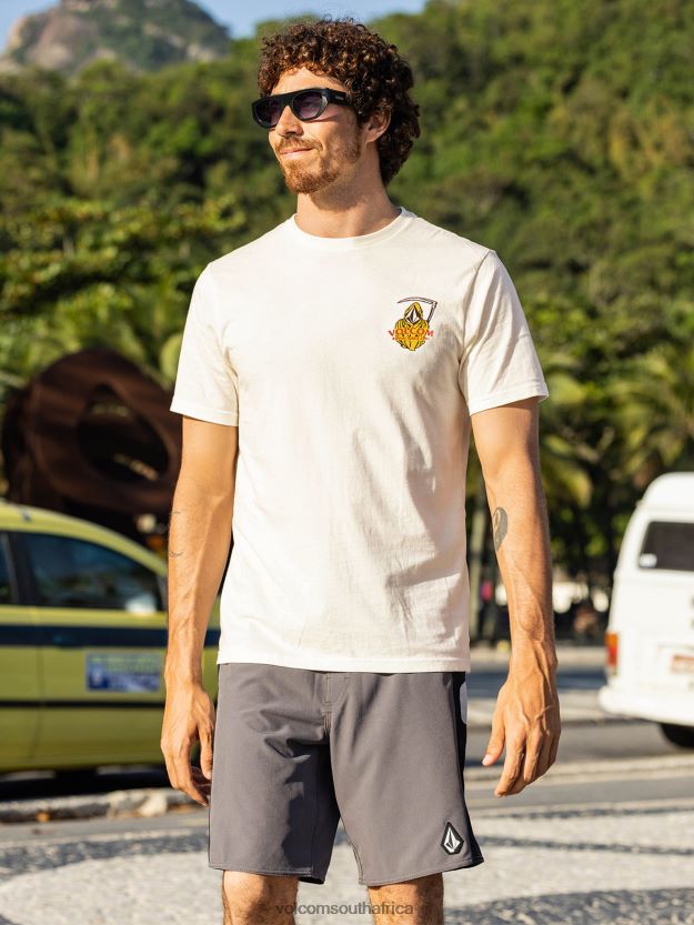 Z0ZR08749 Off White Unisex Reapin Short Sleeve Tee Volcom Outdoor