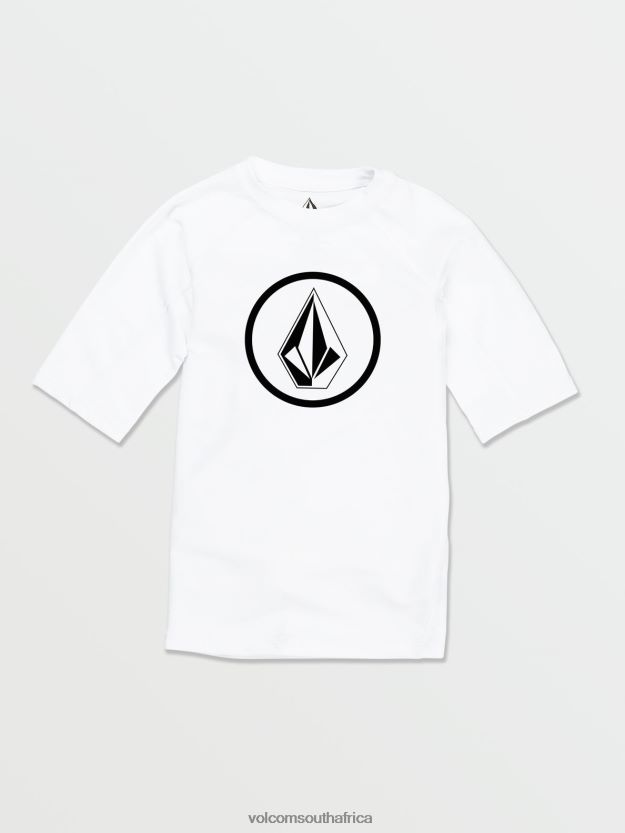 Z0ZR081359 White Kids Lido Solid Short Sleeve Tee Volcom Surf