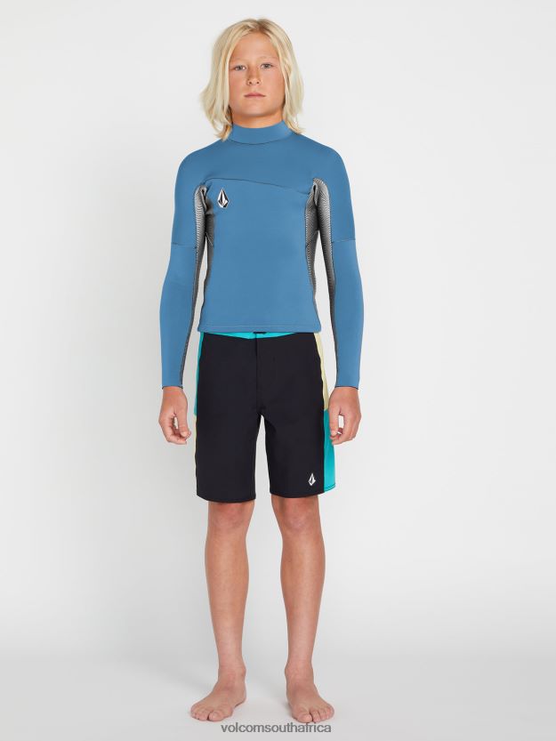 Z0ZR081362 Cruzer Blue Kids Modulator 2mm Long Sleeve Wetsuit Jacket Volcom Surf