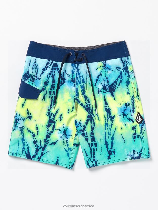 Z0ZR081241 Misty Blue Boys Mod Batik Trunks Volcom Clothing