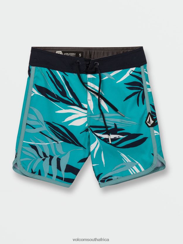 Z0ZR081242 Electric Blue Boys Bleeding Leaf Mod-Tech Trunks Volcom Clothing