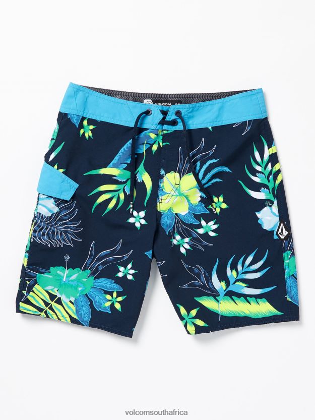 Z0ZR081244 Navy Boys Mod Sunriser Floral Trunks Volcom Clothing