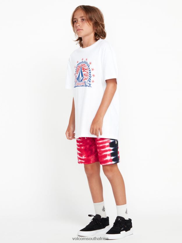 Z0ZR081250 Red Boys Quatro De Julio Trunks Volcom Clothing