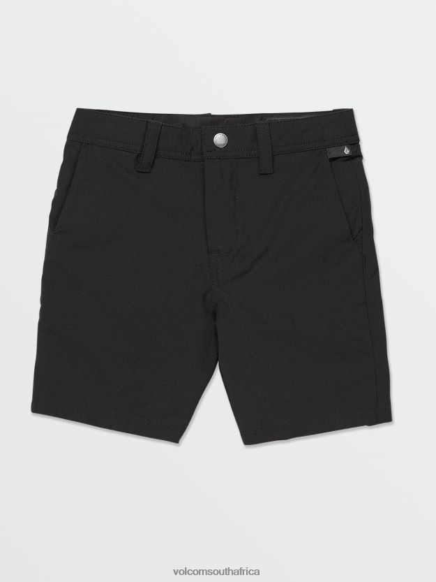 Z0ZR081205 Black Out Boys Understoned Elastic Waist Hybrid Shorts Volcom Clothing