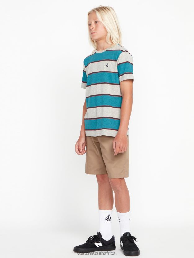 Z0ZR081207 Khaki Boys Loose Truck Shorts Volcom Clothing
