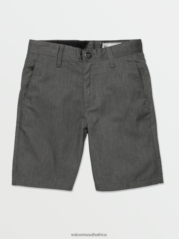 Z0ZR081209 Charcoal Heather Boys Frickin Chino Shorts Volcom Clothing