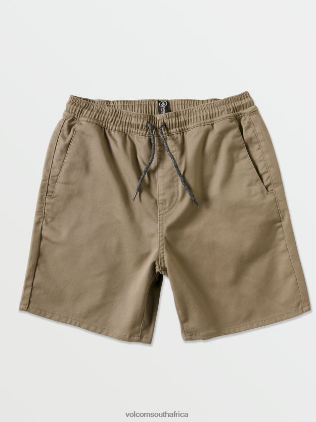 Z0ZR081215 Khaki Boys Frickin Elastic Shorts Volcom Clothing