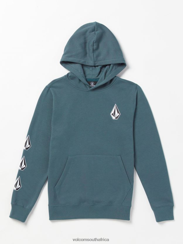 Z0ZR081193 Dark Slate Boys Iconic Stone Hoodie Volcom Clothing