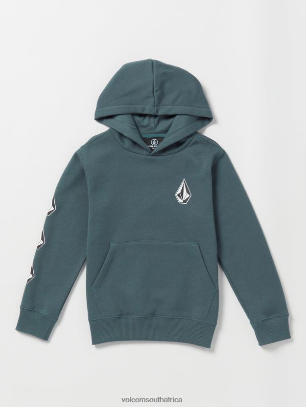 Z0ZR081194 Dark Slate Boys Stone Hoodie Volcom Clothing