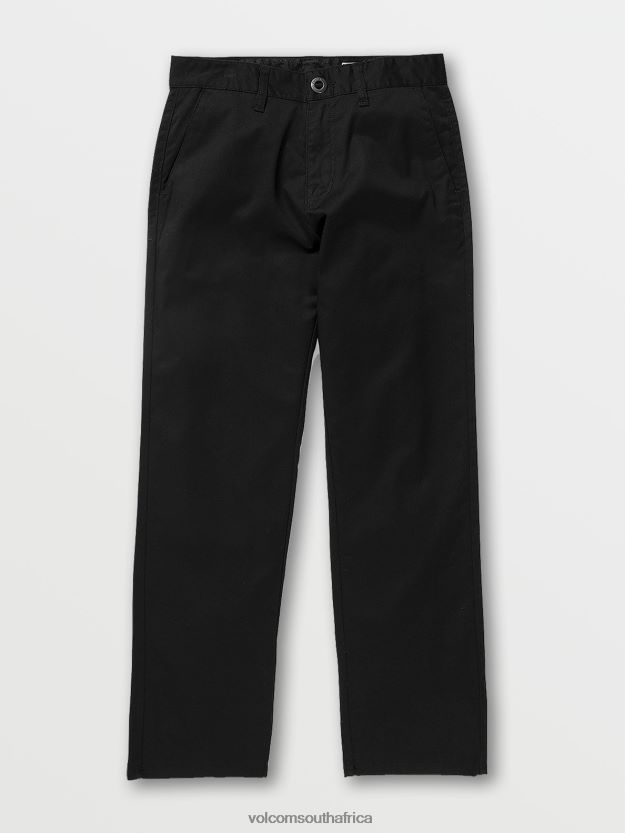 Z0ZR081260 Black Boys Frickin Regular Stretch Pants Volcom Clothing