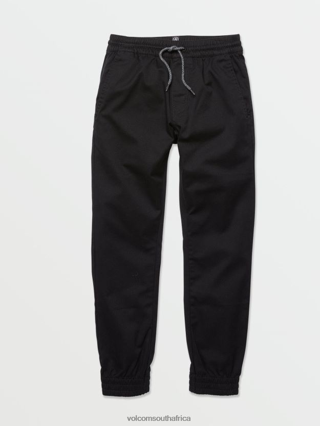 Z0ZR081261 Black Boys Frickin Slim Jogger Pants Volcom Clothing