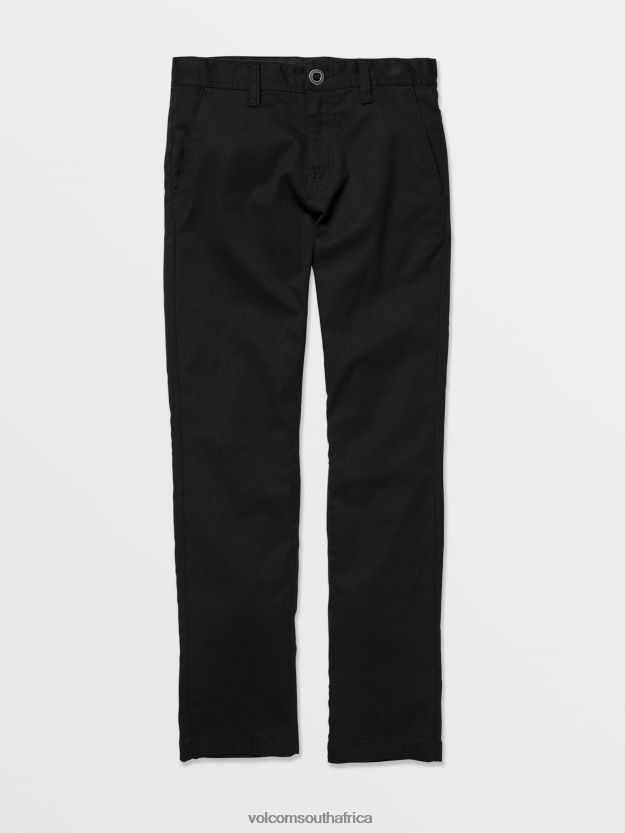 Z0ZR081263 Black Boys Frickin Modern Stretch Chino Pants Volcom Clothing