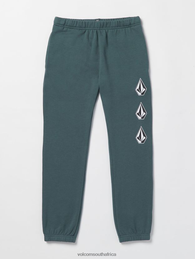 Z0ZR081276 Dark Slate Boys Iconic Stone Fleece Pants Volcom Clothing