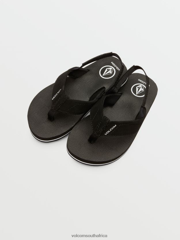 Z0ZR081313 Black Boys Victor Sandals Volcom Footwear