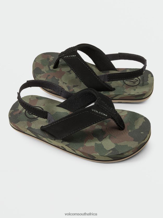 Z0ZR081316 Dark Camo Boys Victor Sandals Volcom Footwear