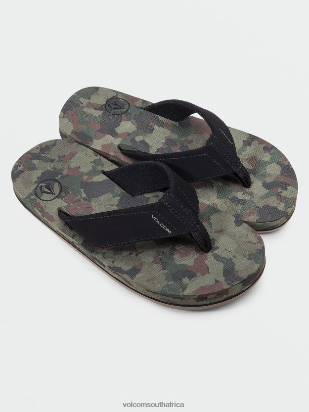 Z0ZR081318 Dark Camo Boys Victor Sandals Volcom Footwear
