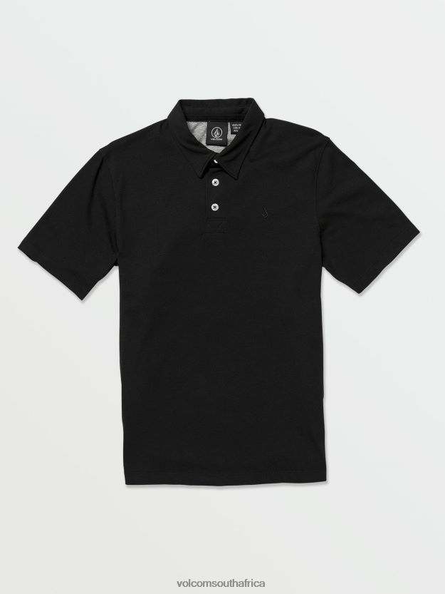 Z0ZR081162 Black Boys Wowzer Polo Short Sleeve Shirt Volcom Clothing