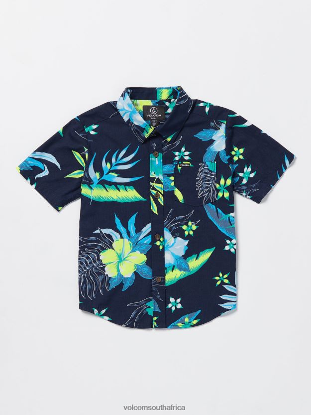 Z0ZR081165 Navy Boys Mistere Short Sleeve Shirt Volcom Clothing