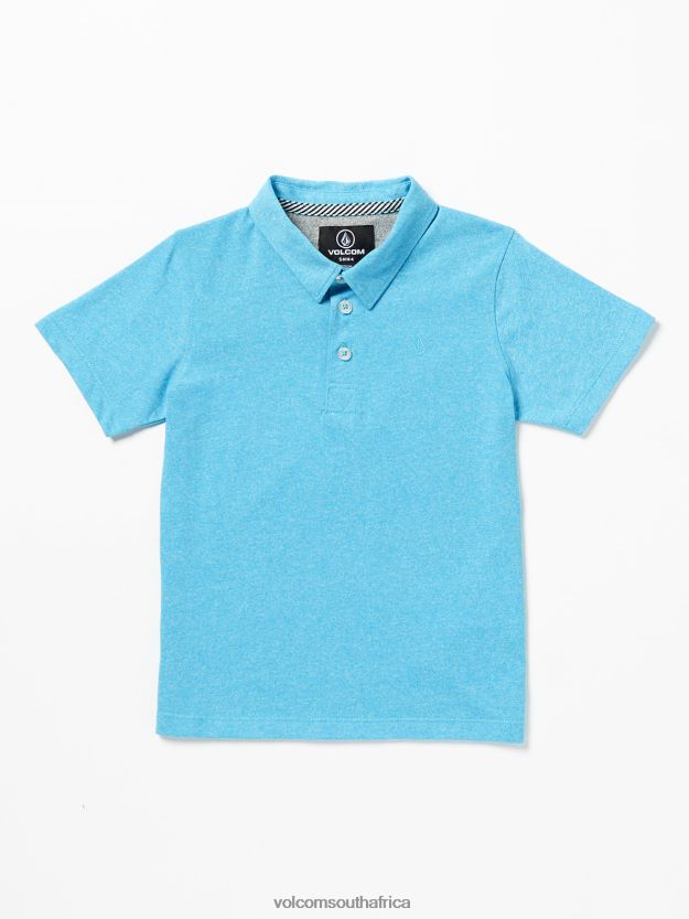 Z0ZR081167 Turkish Blue Boys Wowzer Polo Short Sleeve Shirt Volcom Clothing