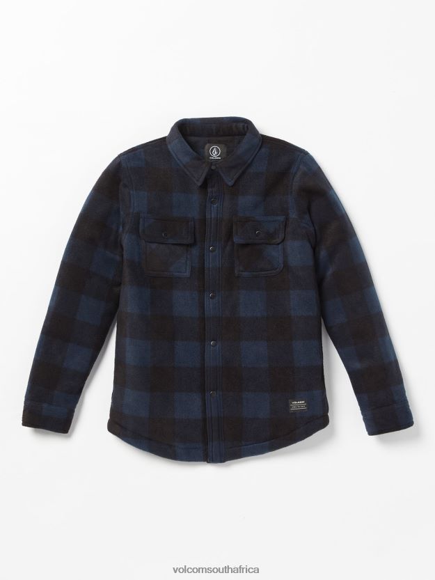Z0ZR081168 Navy Boys Bowered Fleece Long Sleeve Shirt Volcom Clothing