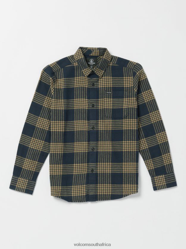 Z0ZR081171 Navy Boys Caden Plaid Flannel Volcom Clothing
