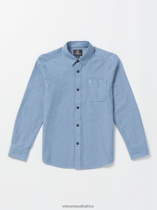 Z0ZR081172 Chambray Boys Play Date Knight Long Sleeve Shirt Volcom Clothing