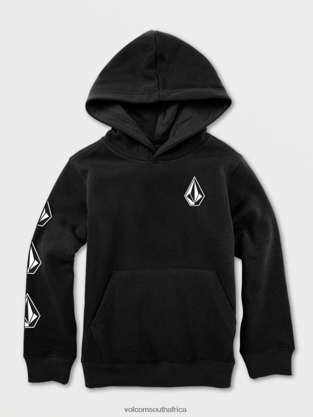 Z0ZR081189 Black Boys Iconic Stone Pullover Sweatshirt Volcom Clothing