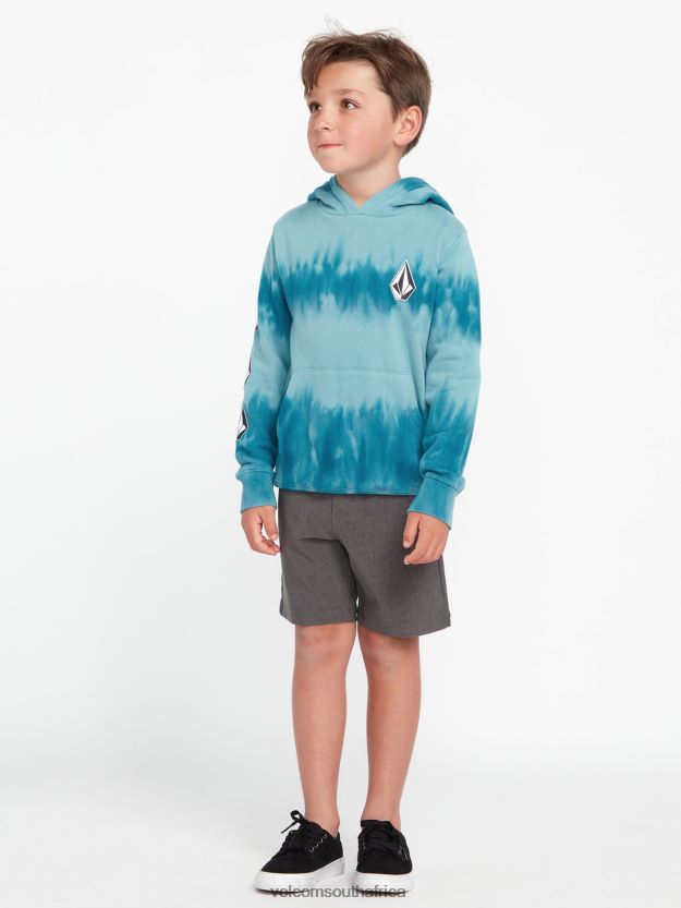 Z0ZR081201 Coastal Blue Boys Iconic Stone Plus Pullover Sweatshirt Volcom Clothing