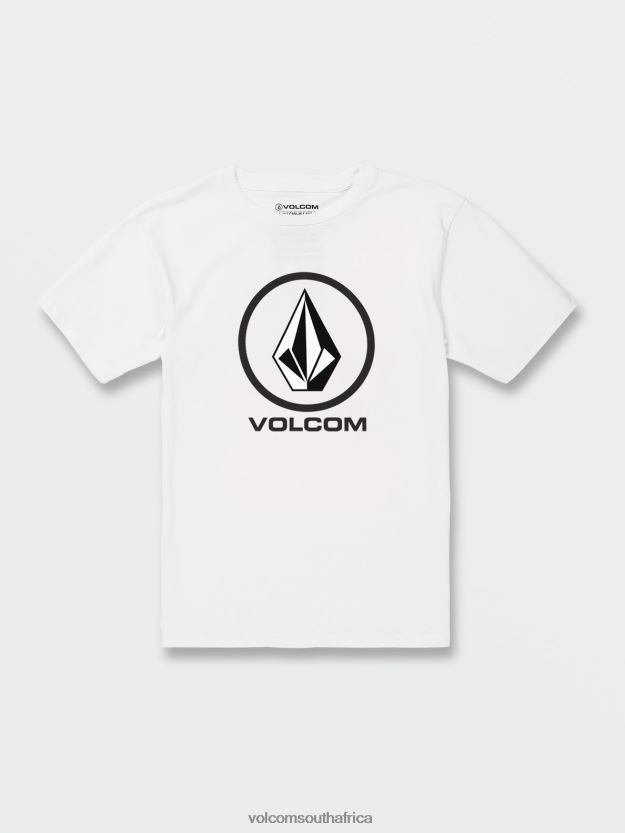 Z0ZR081116 White Boys Crisp Stone Short Sleeve Tee Volcom Clothing