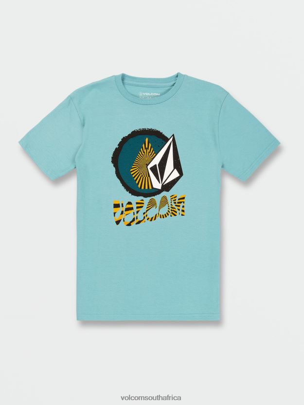 Z0ZR081127 Cali Blue Heather Boys Introspex Short Sleeve Tee Volcom Clothing
