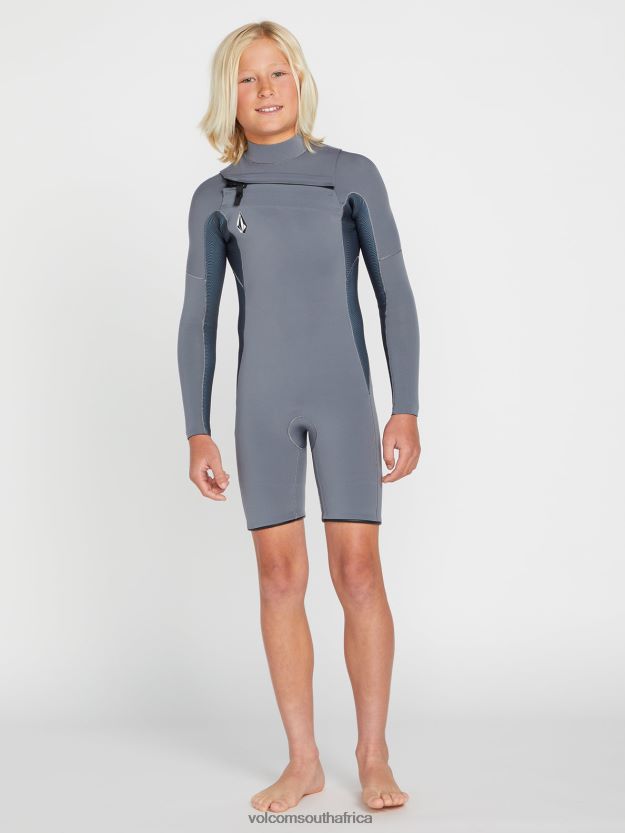 Z0ZR081365 Charcoal Boys Modulator 2mm Chest Zip Long Sleeve Springsuit Volcom Clothing