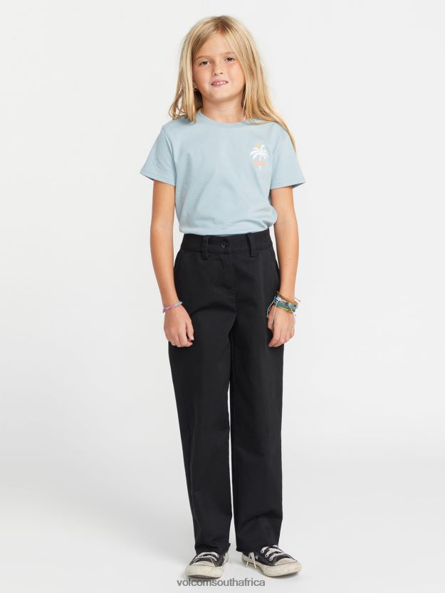 Z0ZR081351 Black Girls Whawhat Chino Pants Volcom Clothing