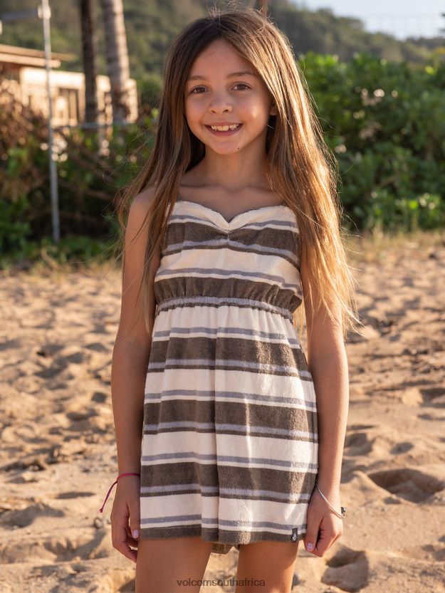 Z0ZR081343 Slate Grey Girls Towely Time Romper Volcom Clothing