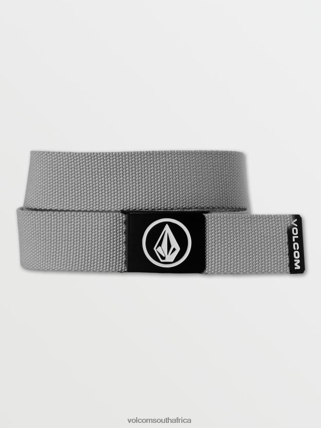 Z0ZR08427 Heather Grey Men Circle Web Belt Volcom Accessories