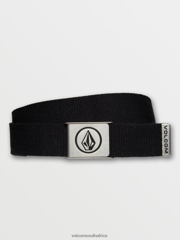 Z0ZR08429 Black Men Circle Web Belt Volcom Accessories