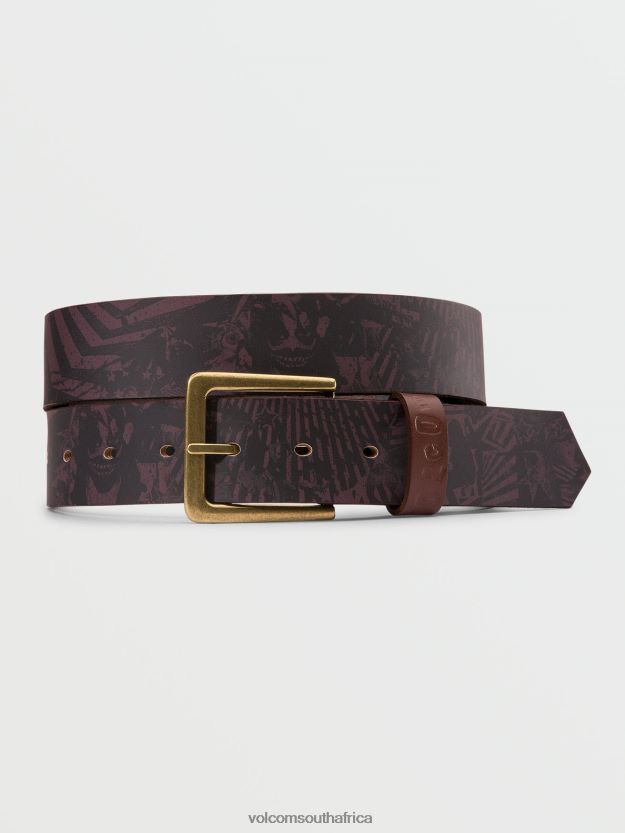 Z0ZR08433 Brown Men Darien Belt Volcom Accessories