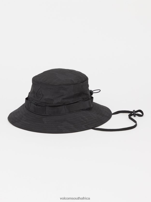 Z0ZR08361 Black Men Surf Vitals Balaram Stack Boonie Hat Volcom Accessories