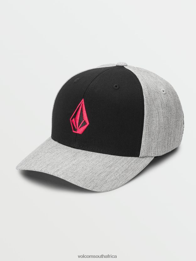 Z0ZR08363 Black Combo Men Full Stone Heather Flexfit Hat Volcom Accessories