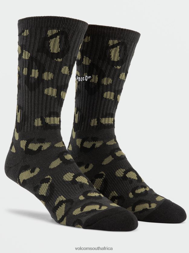 Z0ZR08441 Rinsed Black Men Pistol Socks Volcom Accessories