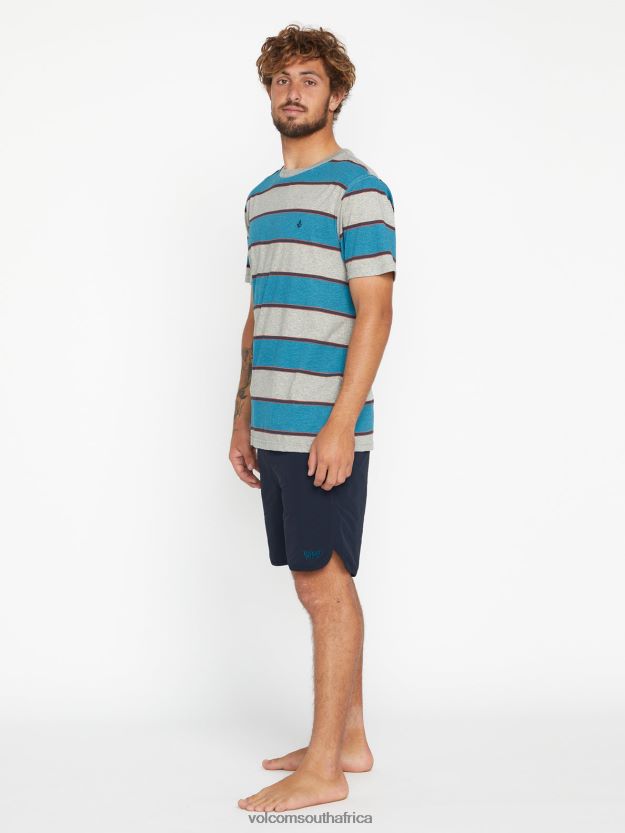 Z0ZR08200 Navy Men New Aged Stone Elastic Waist Shorts Volcom Clothing