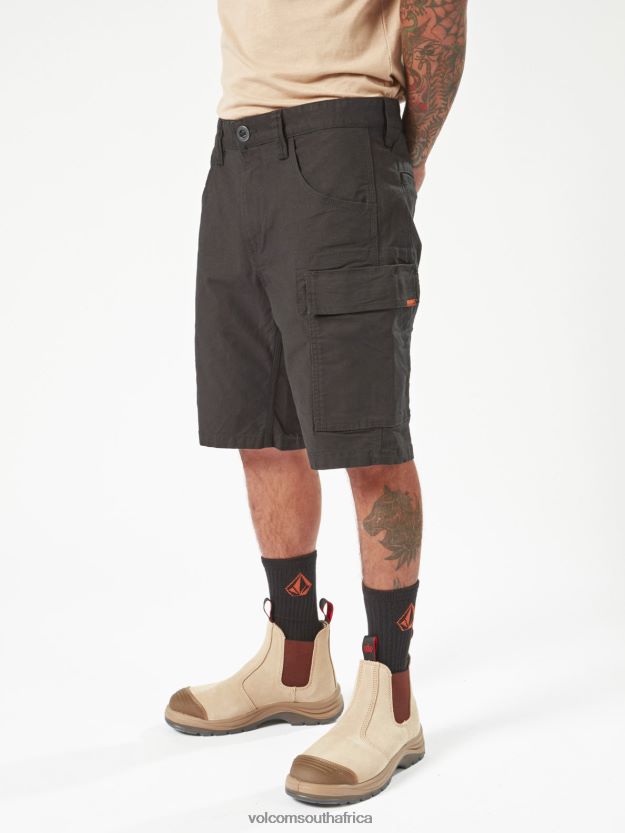 Z0ZR08205 Black Men Workwear Caliper Work Shorts Volcom Clothing