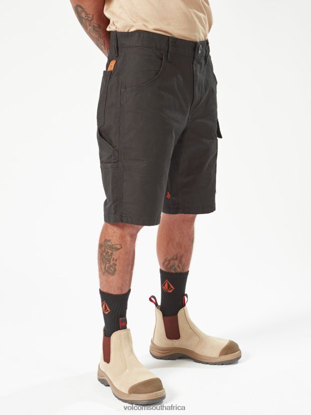 Z0ZR08205 Black Men Workwear Caliper Work Shorts Volcom Clothing