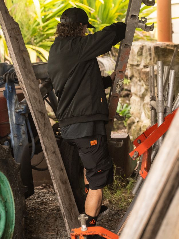 Z0ZR08205 Black Men Workwear Caliper Work Shorts Volcom Clothing