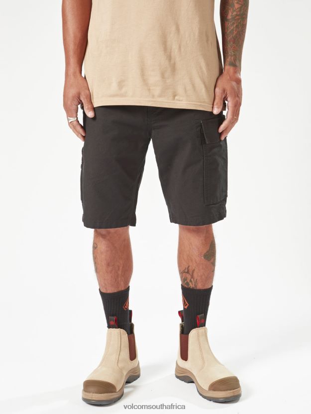 Z0ZR08205 Black Men Workwear Caliper Work Shorts Volcom Clothing