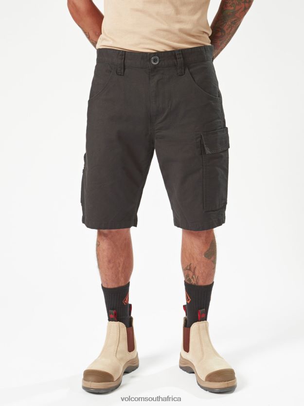 Z0ZR08205 Black Men Workwear Caliper Work Shorts Volcom Clothing