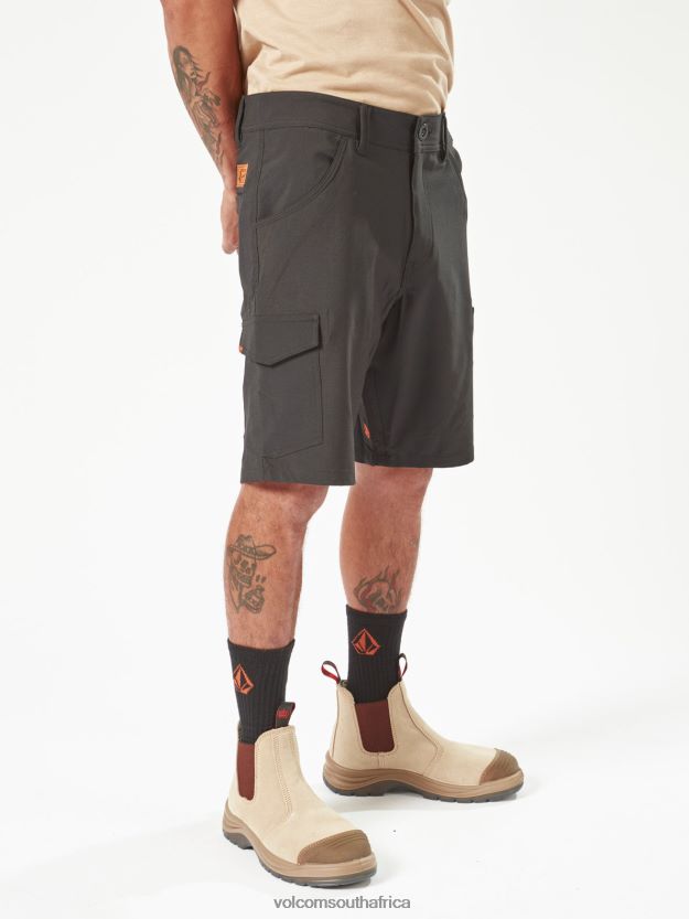 Z0ZR08207 Black Men Workwear Slab Hybrid Shorts Volcom Clothing